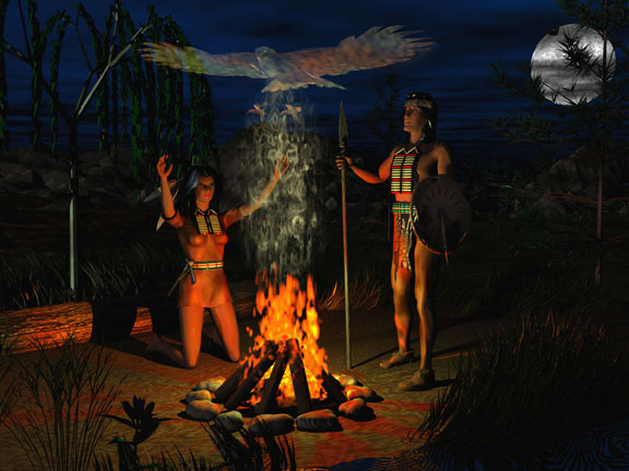 Indians smoke-spirit