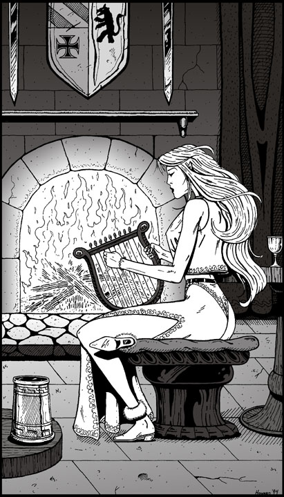 Shealandra playing-the-harp